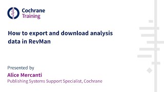 How to export and download analysis data in RevMan