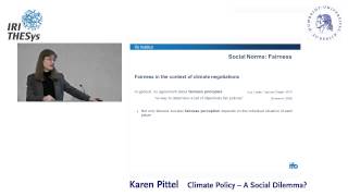 Climate Policy – A Social Dilemma? - by Karen Pittel - 21.05.2015