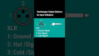 cara menyambung output Balance ke Input Unbalance #shotrs #sambungan #unbalance #balance #xlr #akai