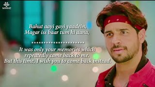 Tum Hi Aana - Jubin Nautiyal - Lyrics With English Translation