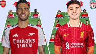 🚨 ARSENAL VS LIVERPOOL (4-3-3) HEAD TO HEAD POTENTIAL LINE UPS  WITH TRANSFERS 🔥 | SUMMER 2024