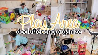 Play Area Organization | How To Organize A Play Area | Toy Declutter | Play Area Clean With Me