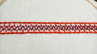 ZIG ZAG pattern, Hand embroidery, easy for beginners