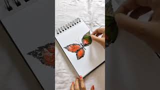 Dreamy Butterfly painting with leafs 🍂🦋 #Dreamydiys #lovecraft #diycraftideas #homedecor #diycrafts