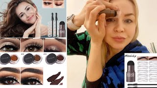 كيف تملأ حواجبك | بدقة عندما يكون لديك وقت قصير!  ملصقات الحاجب 👈 eye shadow makeup tool