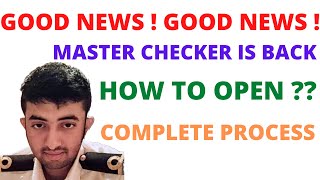 DG MASTER CHECKER IS BACK ! HOW TO OPEN MASTER CHECKER ? NEW PROCESS