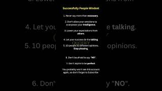 Successful People Mindset Save For Later #motivation #fyp