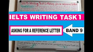 IELTS WRITING TASK 1 Asking For a Reference Letter: GT (General Training)