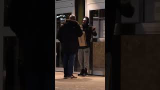 HOMELESS MAN CRYING while Stranger PRETEND not to see him BUT then this happens! #shorts