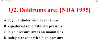 "Atmosphere" World Geography practice questions.