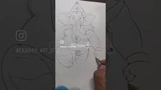 Ganesha sketch drawing 🙏🏼 #drawingtutorial #youtubeshorts #ganesha #lordganesha #shorts