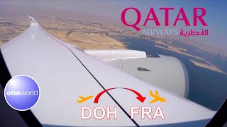 Qatar Airways ✈︎ Airbus A350-1000 MIGHTY Take-off from Doha Hamad to Frankfurt