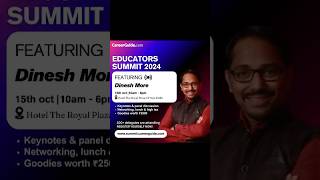 We are thrilled to announce that Dinesh More will attend the EDUCATORS SUMMIT 2024