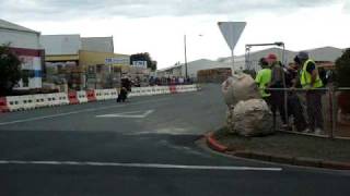 Josh Coppins, world class rider sliding: NZ Port Nelson Street Race SuperMoto Final Lap