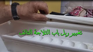 تغيير ربل باب الثلاجة التالف بدون فنى