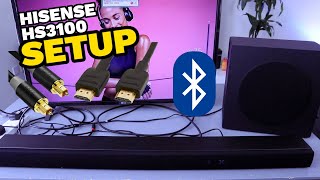 How To Connect HISENSE HS3100 Soundbar To LG TV| Optical, HDMI ARC, Bluetooth!!