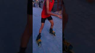 Risky stunt in inline skates🤯🥵😎#inlineskating #rollerblading #skater #rollerskating #skate #shorts