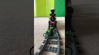 Bike and Grogu vs Lego Christmas Train #legotrain