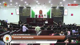 Transmisión en Vivo. Sesión Ordinaria. 23 de Noviembre de 2023