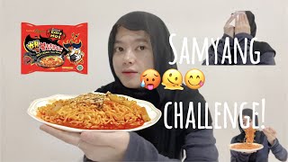 Finally aku ikutan samyang challenge juga hahaha agak nangis bombay dikit😂✌🏽