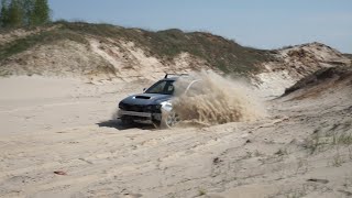 Спонтанный OFF ROAD Subaru Impreza и НИВА в песочным плену