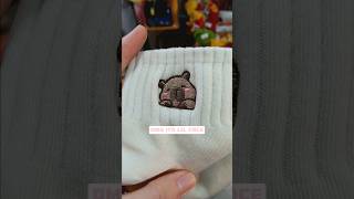 Capybara Socks 🥹💖 #capybara #kawaiistuff #cutethings #capybaras #socks #shoppingvlog #cuteanimals