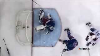 Dirk Nowitzki calls the Henrik Lundqvist blocker save! (ECF Game 6 2014)