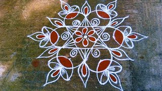 Karthigai deepam Vilaku kolam/5*3dot rangoli/padi kolam/easy rangoli