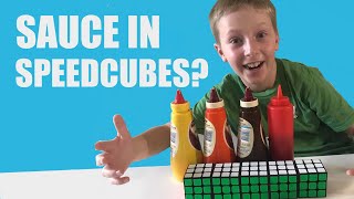 LUBRICATING SPEEDCUBES WITH SAUCE - Which sauce works best?