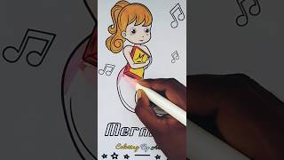 Arina Coloring Wyo | Vibrant Cute Mermaid 🧜‍♀️ Coloring | Fun Adults Art in 60 Seconds #shots