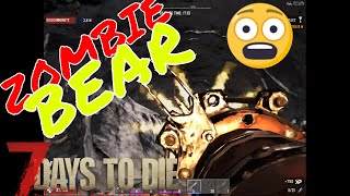 Rocket Launcher Head Shot on Zombie Bear in 7 Days to Die