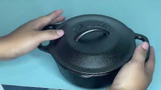 Review About Lodge L1SP3 Cast Iron Serving Pot, 1 Qt, Black