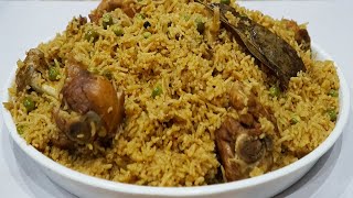 Murgh Mater Pulao Recipe At My Home - Making Desi Style Chicken And Peas Pulao Recipe