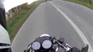 Thrashing Moto Guzzi 750 S3s on the way to Brighton