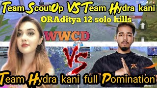 🇮🇳Team ScoutOp VS Team HydraKani|TeamIND VS Team GE | OR aditya 12 solo kills #scoutop #hydrakani