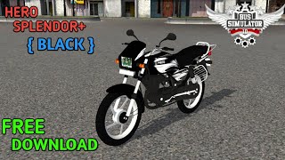 HERO SPLENDOR+ FOR BUS SIMULATOR INDONESIA FREE DOWNLOAD