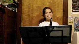 Playing the clarinet--Age 9