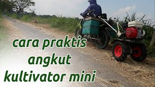 How to  transport mini cultivator machine by motorbike