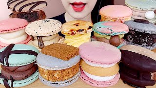 ASMR 꾸덕쫀득 마카롱🍪 디플랑 마카롱 먹방 CREAM CHEESE MACARONS, CHOCOLATE MACARONS DESSERTS MUKBANG eating sounds