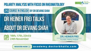 Dr Heiner Frei endorses Dr Devang Shah as an expert of Polarity Analysis in #India