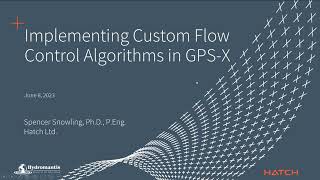 Implementing Custom Flow Control Algorithms in GPS-X