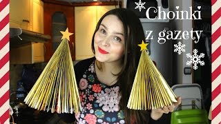 ❄ Vlogmas Dzień 18:❄ Zrób choinkę z gazety! ❄