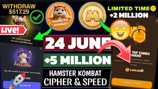 Memefi 5Million Claim🔥 Daily Combo Secret Tap Today | Hamster Kombat Withdraw Cipher code new update