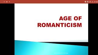 AGE OF ROMANTICISM