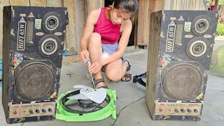 Talented Girl Expertly Repairs Fans and Speakers"