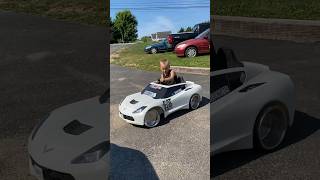 Drifting around in my 40v corvette , this thing is a drift machine #drifting #5yearsold #sendit