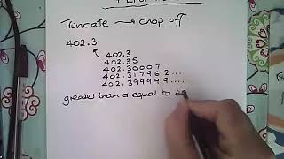 Truncating numbers and Error Intervals