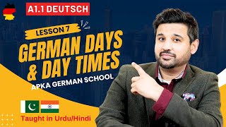 A1 Lesson 7 | Learn German Days of the week | Learn German course for beginners | Urdu, Hindi 🇩🇪