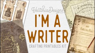 Discover the "I'm a Writer" crafting printables kit | Paper Keeper | Junk Journal | Accordion Spine