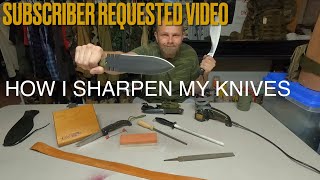 Sharpening Knives The Scotty Survival Way Subscriber Requested Video